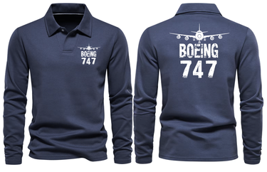 BOEING 747 LONG SLEEVE POLO